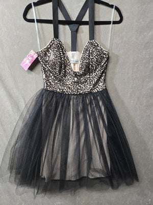 Emerald Sundae Black Blush Sequin Tulle Homecoming Dress Sweetheart Mini NWT 1