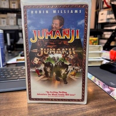 Jumanji VHS Movie Robin Williams Adventure Thriller Family Used