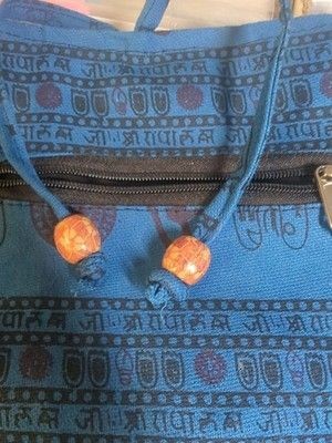 Tribe Azure Hobo Shoulder Bag Tote Boho Striped Om Hippie Purse Lots Of Pockets 4