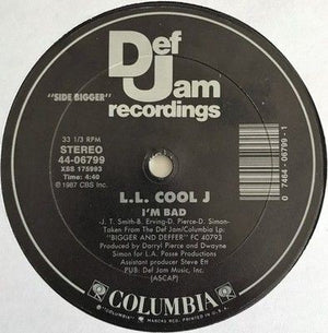 L.L. Cool J 12 Inch Vinyl Record I'm Bad Get Down Used Hip Hop 3