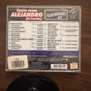 Multi Karaoke 67 Canta Como Alejandro El Potrillo CD SEALED 2