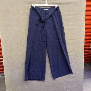 Antonio Melani Pants Womens 8 Navy Blue Wide Leg Tie Waist Career Office Chic 3