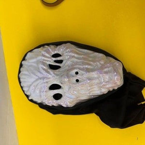 Ghost Face Iridescent Pearl White Melting Mask Pre-Owned Scream Costume Accessor 2