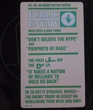 Public Enemy Don't Believe The Hype / Prophets Of Rage 12" Vinyl Record 1
