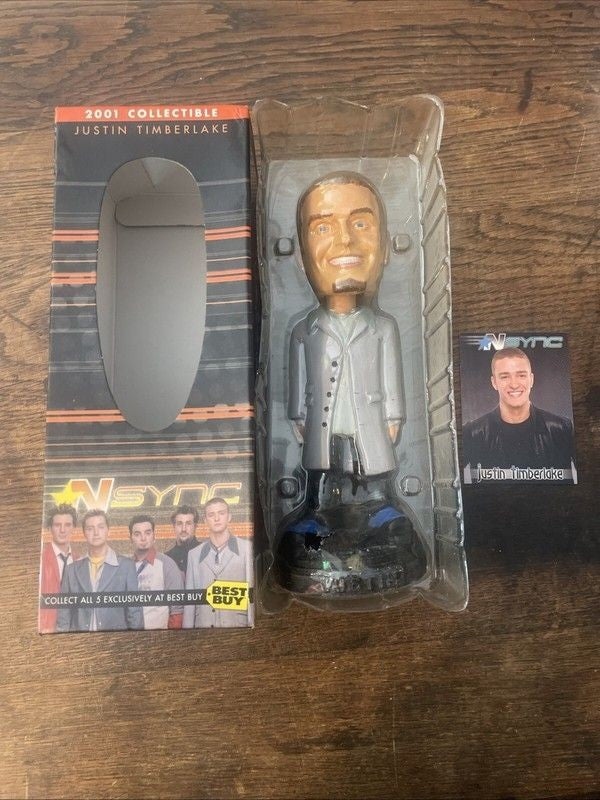 N SYNC Justin Timberlake Bobble Head Collectible Best Buy Exclusive 2001 NEW
